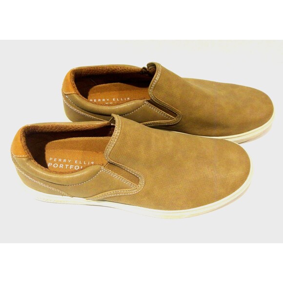 PERRY ELLIS PORTFOLIO ULTRA FOAM SLIP ON BEIGE MEN'S SHOES SIZE 10.5 - Picture 3 of 6